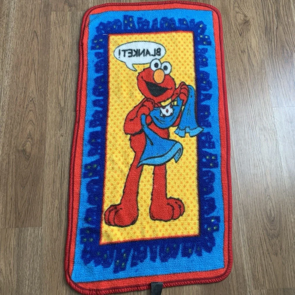 Rare Vintage 90s Fuzzy Owen Blanket Sesame Street 